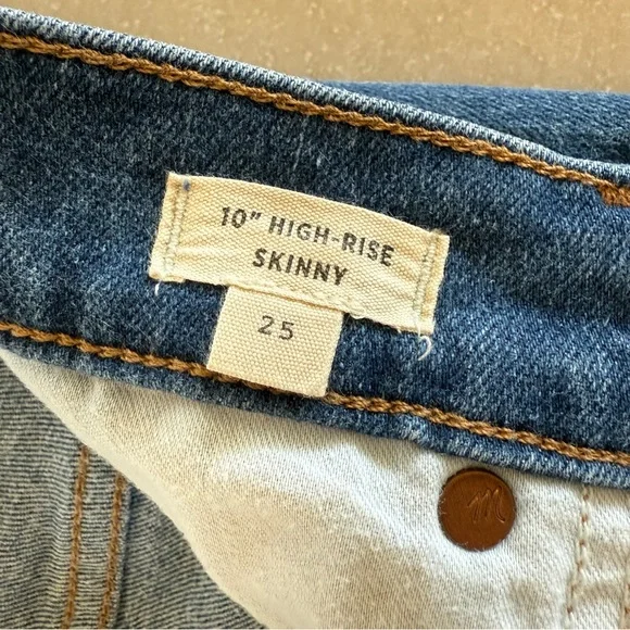 Madewell 10” High-Rise Skinny Jeans Blue Women’s Size 25 - Picture 9 of 10